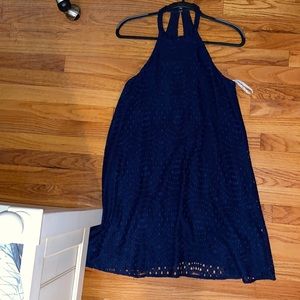 Lilly Pulitzer Navy Eyelet Dress Sz Small